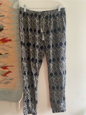 Madewell Shorewalk swim coverup diamond pattern cotton joggers